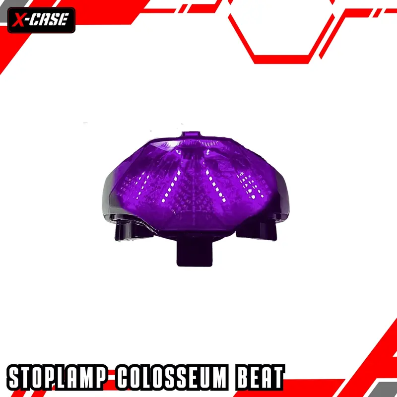 X-case Lampu Stop All Beat New Deluxe Beat CBS Beat Eco Beat Street Coloseum Running 8 Mode Beat Deluxe 2020-2023 Stoplamp Running Motorcycle WD178 6