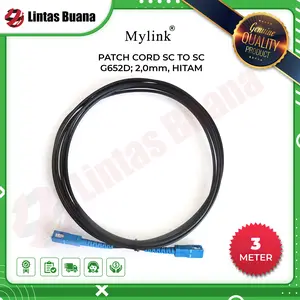 MYLINK Patch Cord OUTDOOR SC to SC UPC Connector Single Mode simplex G562D ; 2.0mm Warna Hitam