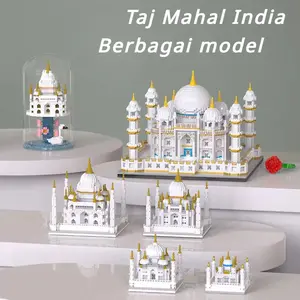 Mainan Bricks Nano Block Taj Mahal India Bricks Bangunan Taj Mahal India Miniatur Model Taj Mahal
