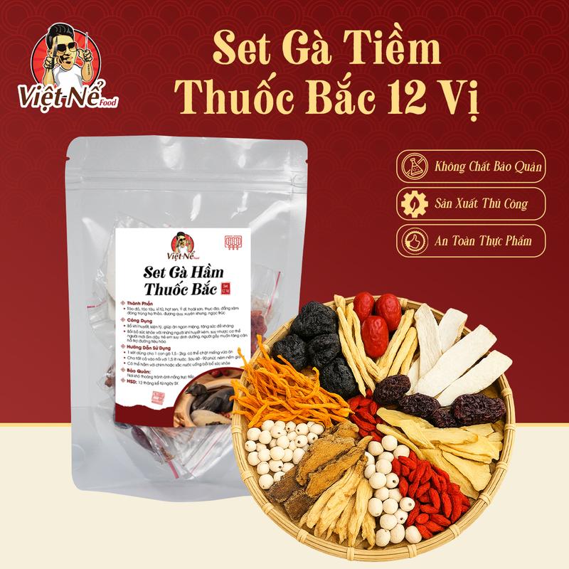  Set Gia Vị Hầm Gà Thuốc Bắc 12 Vị –  Dùng Tiêm Gà Lẩu Gà Thơm Ngon Bổ Dưỡng Tiện Lợi Nấu Ăn - Việt Nể Shop 