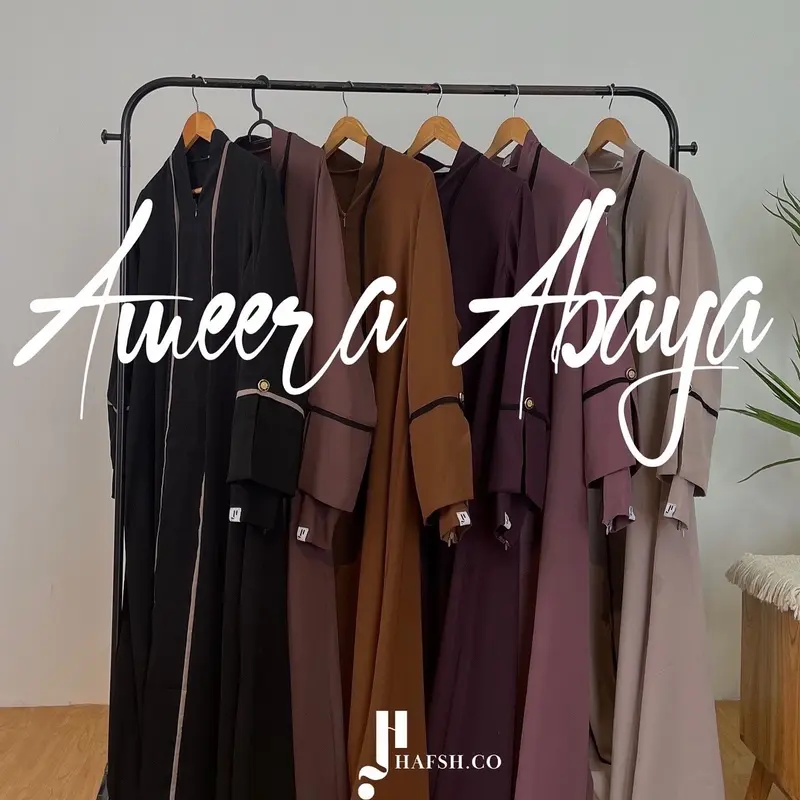 ameera handsock abaya 2 in 1 warna Vintage khaki 4