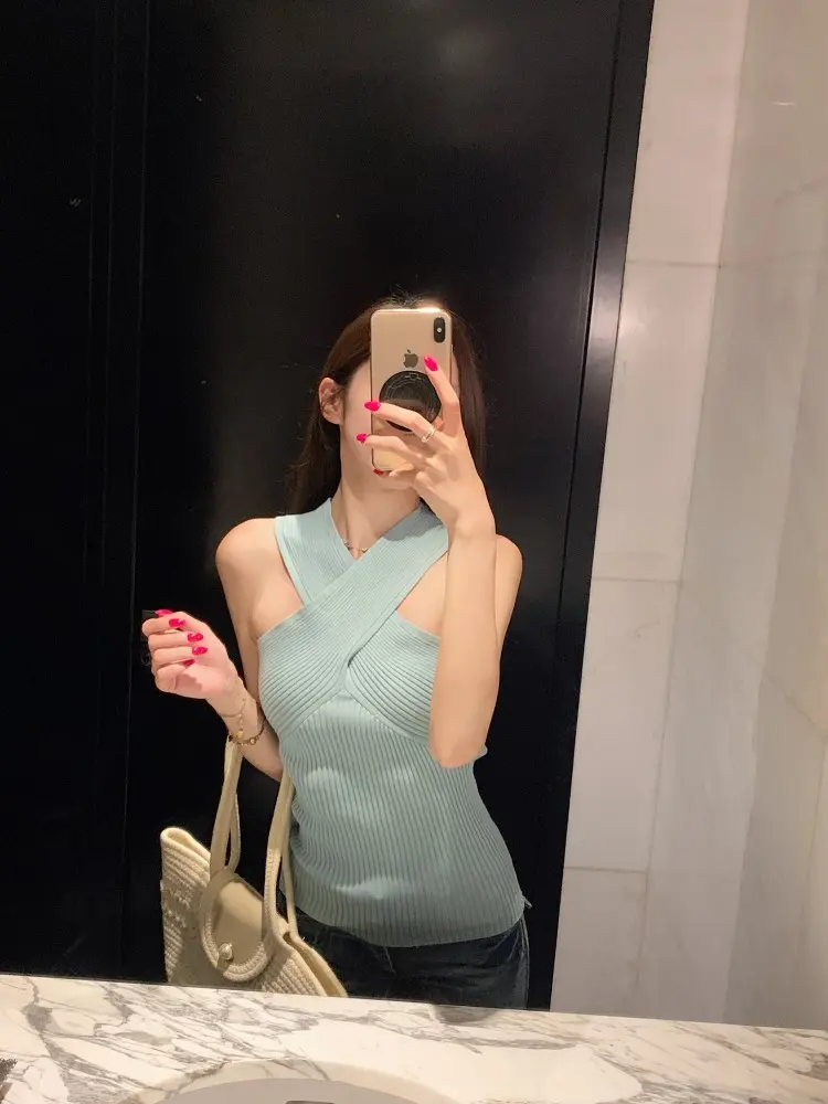 Áo Trễ Vai Dệt Kim Vai Dopamine, MosesQueen, ngắn Tay, Bó Sát Và Gợi Cảm, Áo Trễ Vai, Thích Hợp Cho Mùa Hè, # 59821 | BigBuy360 - bigbuy360.vn