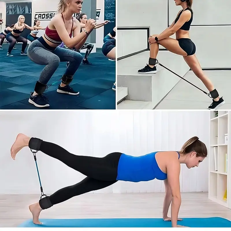 Ankle Strap for Cable Machine, 6 Counts/set Ankle Cuff for Leg Exerciser, Leg Trainer, Buttock Trainer, Gym Accessories for Home Gym Workout 3