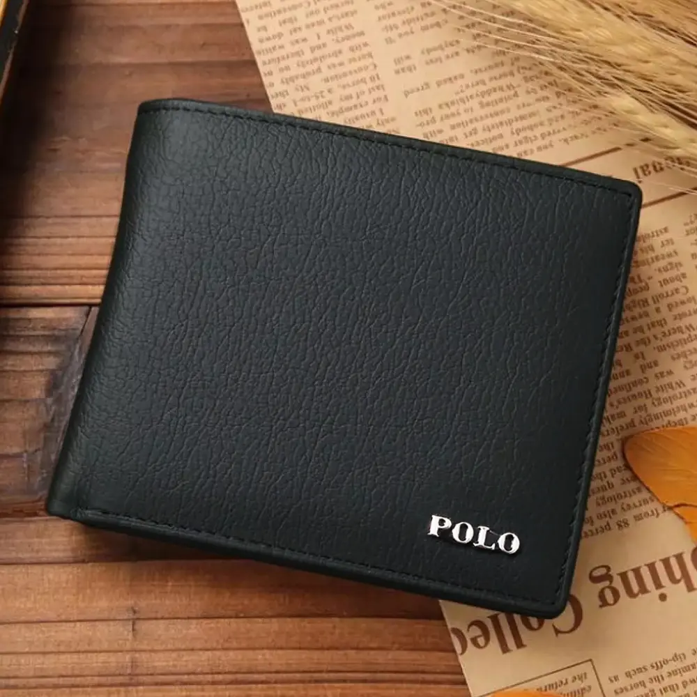 Dompet Pria PL0201 Bahan Kulit Sintetik Ukuran 5inch Pas Disaku Celana Ringan Awet