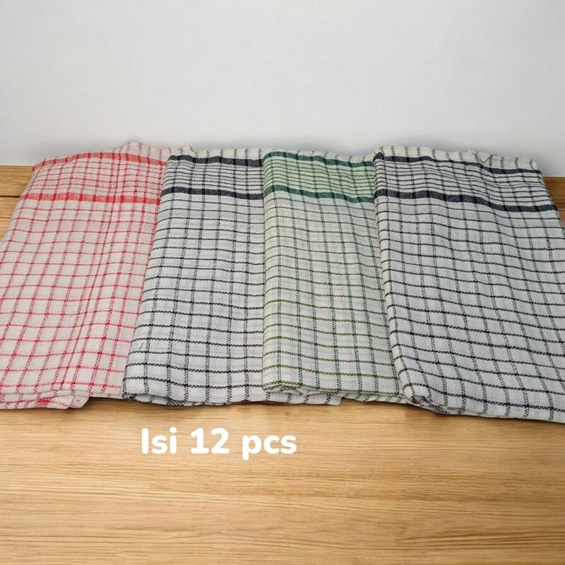12 PCS KAIN LAP DAPUR SERBET SERBAGUNA/KAIN LAP KOTAK LAP PIRING MURAH Cleaning 1