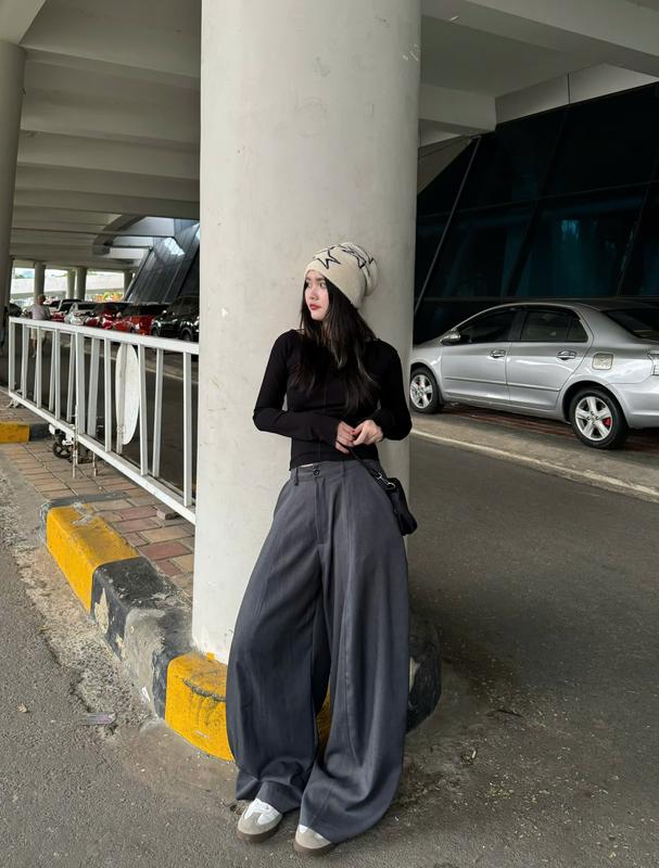  Quần kẻ sọc chất Tuýt Si cao cấp hạn chế nhăn 