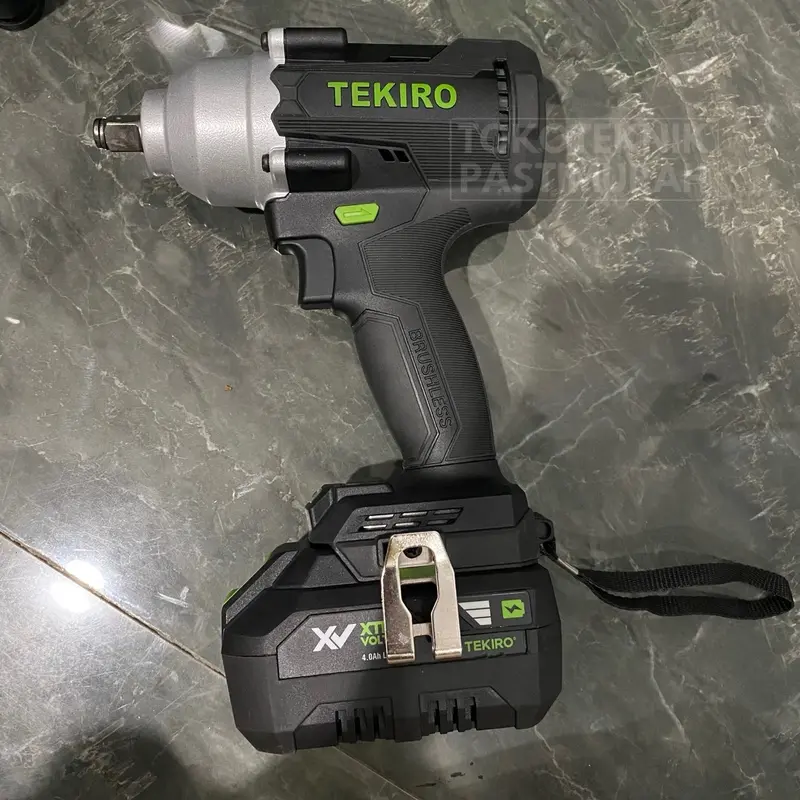 Tekiro Cordless Impact Impek Wrench Brushless 1/2” Mesin Buka baut ban Mobil 600nm 2 baterai 2