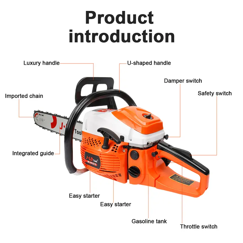 JLD Gergaji Mesin Chainsaw 54.6CC Mesin Potong Kayu Mesin Chainsaw 20inch Pohon Kayu Kualitas Sinso Mini Potong 2 tak Mesin chainsaw Gergaji Potong Pohon Kayu GERGAJI MESIN Pisau Gergaji jld senso 2