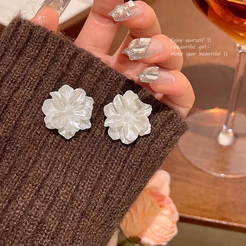 Anting Korean Style Model Tusuk Bunga Tindik Flower Earrings Accesories Fashion Aksesoris Anting AS Grosir E45 7