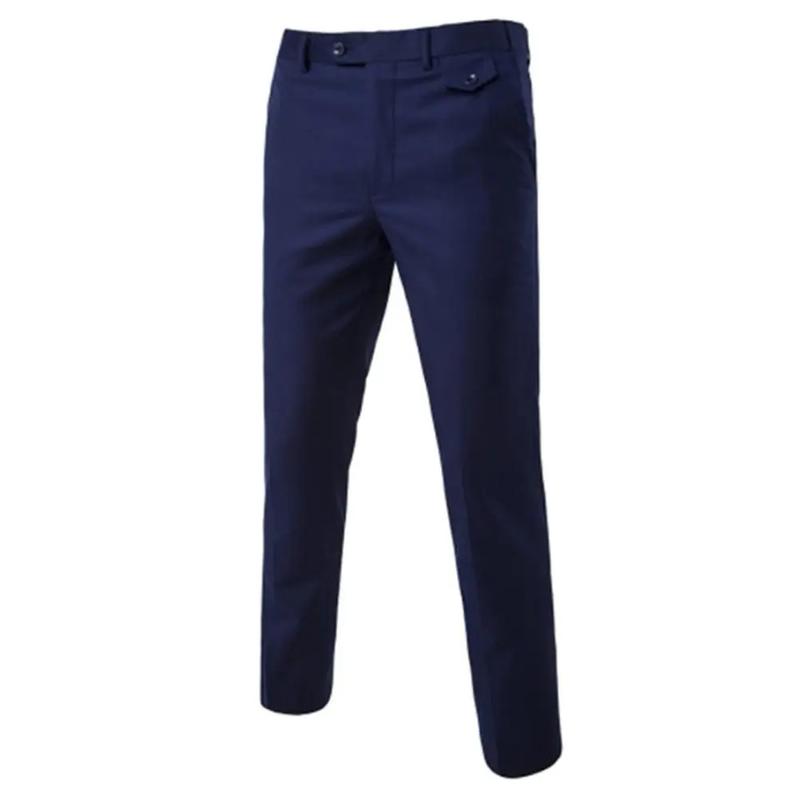 Product Introduction of Benferry 2 pcs/set plus size men solid color long sleeve lapel slim button business suit Menswear Overalls Pants Smooth Straight Stylish 15