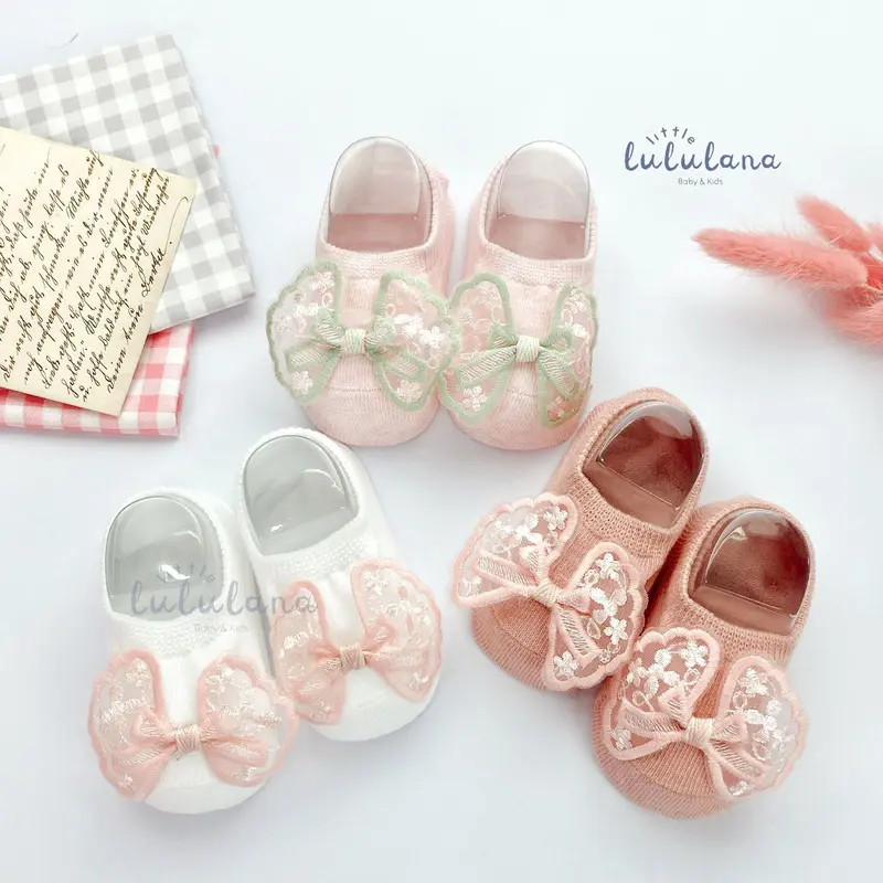 Little Lululana - Lily | Kaos Kaki Bayi Unisex Sepatu Anak Bayi 3D | Newborn Baby Socks | Kaos Kaki Bayi perempuan 0–6 Boneka Lucu Anti Slip satu  paket 8