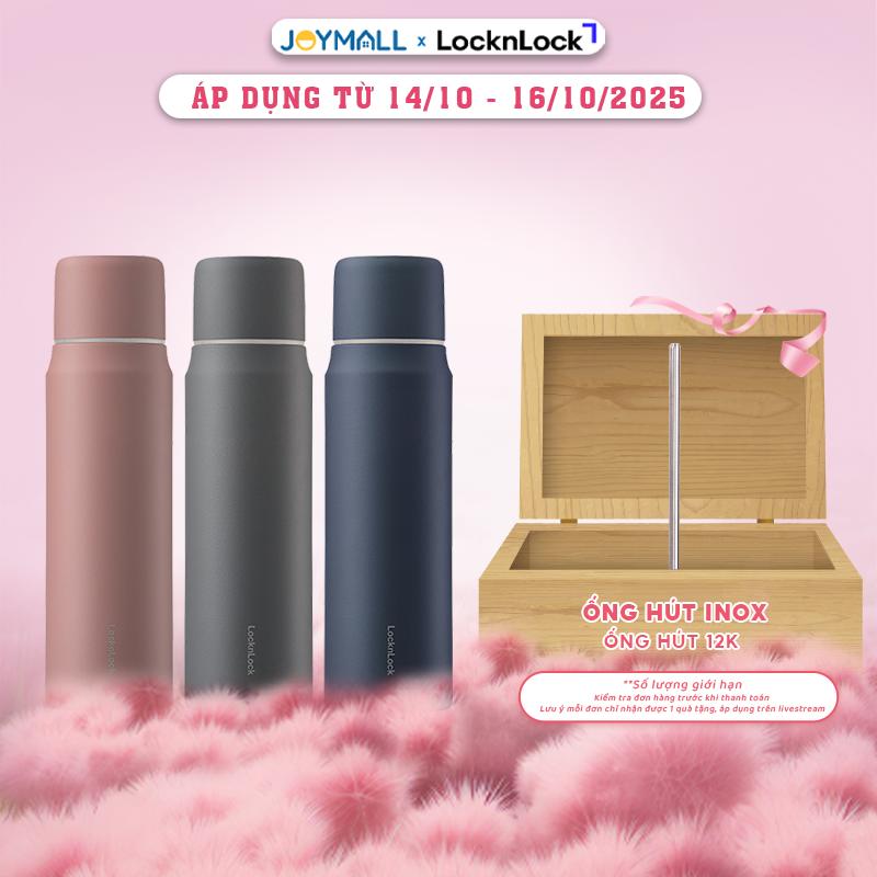 Bình Giữ Nhiệt Locknlock Maman Cup Vacuum Bottle LHC1487 505ml - Nắp Có Thể Làm Cốc -Thép Không Gỉ 304 - JoyMall [tặng ống hút thẳng gốc từ 14/10 - 16/10/25 chỉ có trên livestream]