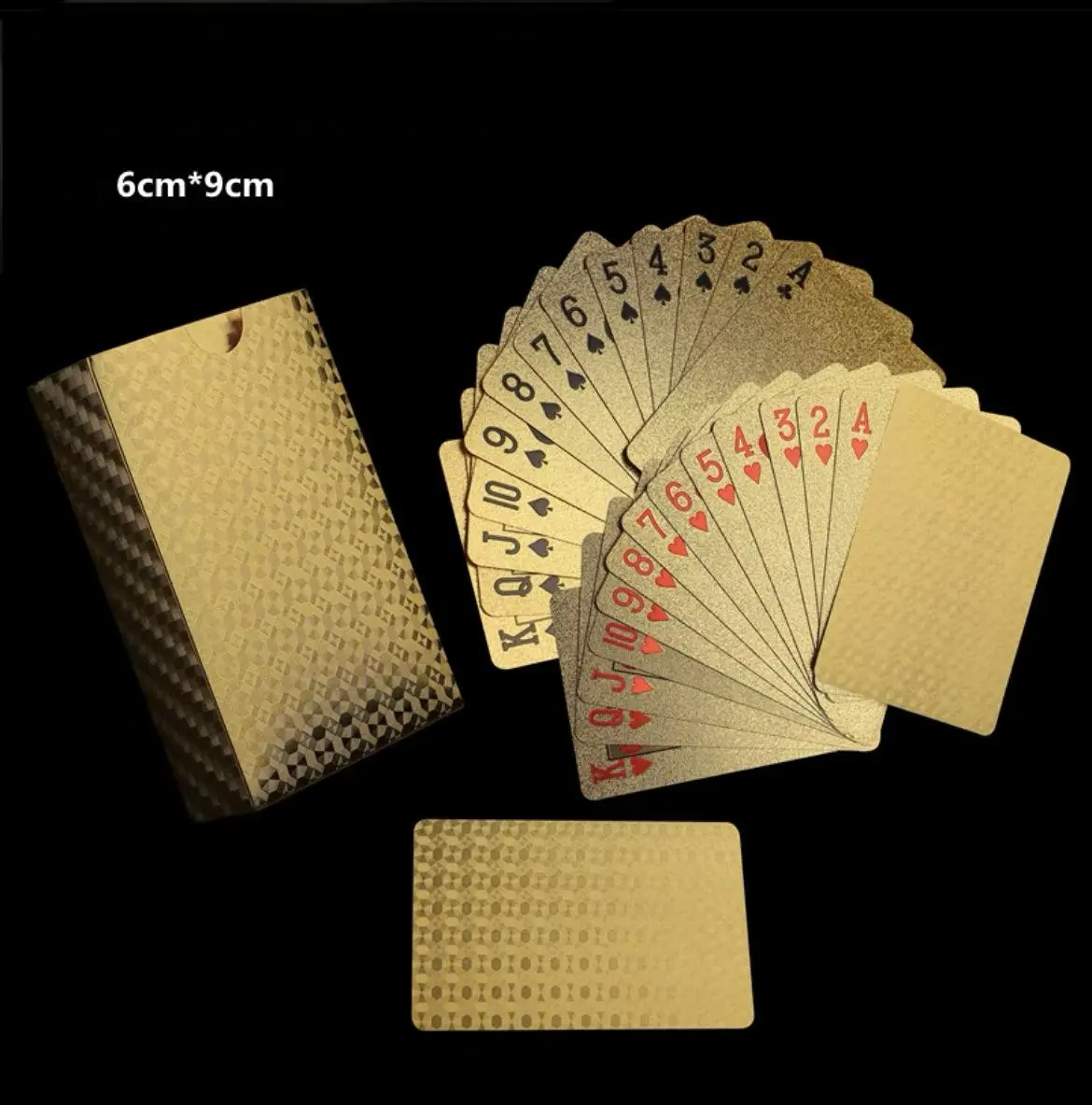 Kartu Remi Poker Plastik Anti Air / Waterproof Playing Card 54 Sheets/ Gold Foil Poker/ poker / Premium Permainan Papan / Poker Plastik Hitam Foil