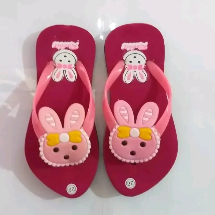 sandal jepit anak terbaru/sandal jepit anak perempuan motif cemen rabit Fashion Sepatu