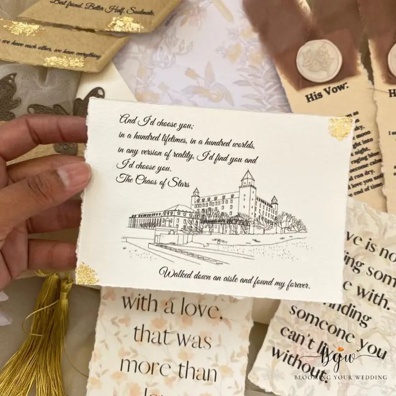 Custom Wedding Keepsake Ecer Kartu Ilustrasi Gedung Murah Property wedding keepsake 6