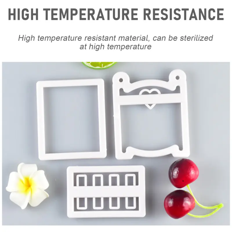 Dụng Cụ Cắt Bánh Quy Bằng Nhựa Hình Cũi 3D, Dụng Cụ Trang Trí Bánh Quy, Kẹo Sô Cô La, Thủ Công, 3 Gói 8
