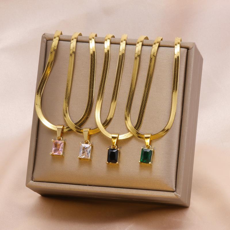 Vòng Cổ Thời Trang, Vòng Cổ Vuông, Trang Sức Nữ, Đẹp Và Thanh Lịch, Hàng Mới Về Hoa Women Dây Chuyền 4