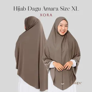 (Xora) Amara Hijab Dagu Size XL - Kerudung Bergo Instan Wanita Syari