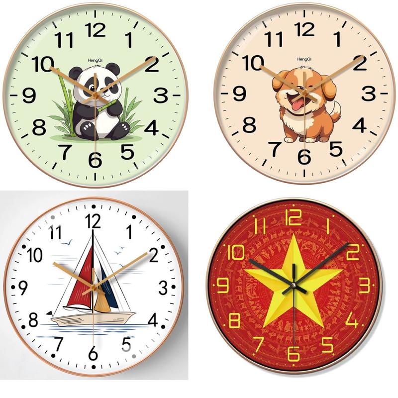 Đồng hồ treo tường kim trôi decor trang trí nghệ thuật không tiếng phòng khách…