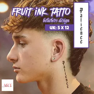 BELIEBERS PATIENCE Fruit Ink Tatto Semi Permanent