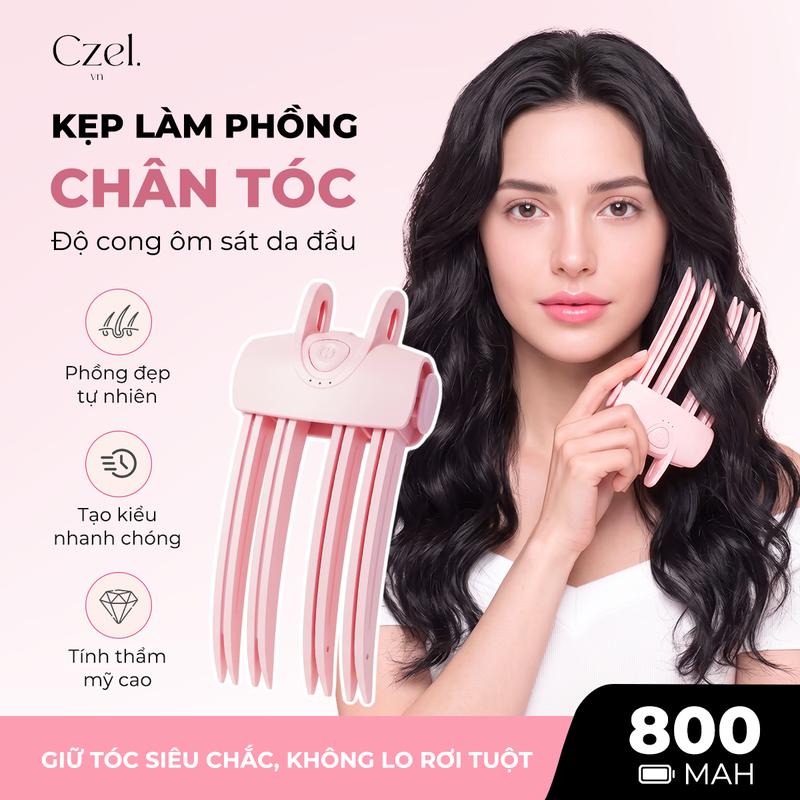 Kẹp Làm Phồng Chân Tóc Cz-01 Kẹp Tạo Phồng Bằng Nhiệt Tạo Kiểu Tóc Mái Nhanh Chóng, Giữ Nếp Lâu