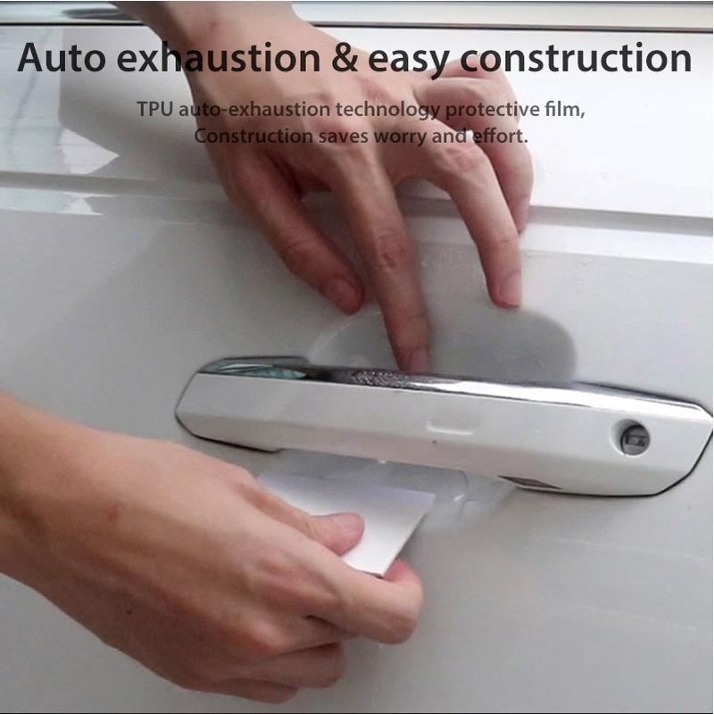 Product Introduction of สติกเกอร์สากลสำหรับชามประตูรถยนต์ ฟิล์มป้องกันมือจับประตูรถยนต์ 4 ชิ้น Myvi Alza Axia Bezza Saga Vvt Blm Flx Aruz 57