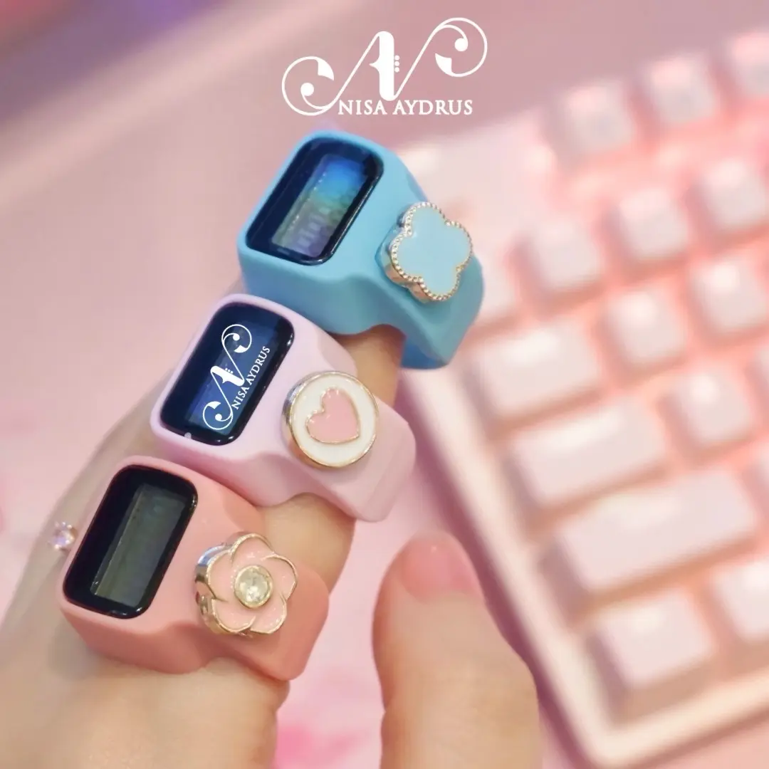Nisa Aydrus - BASIC LED RING Tasbih Digital Mini Cantik Muslim Mutiara