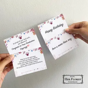 HER.FLORIST [REQ] EXTRA CARD /  Custom Card / KARTU UCAPAN TAMBAHAN