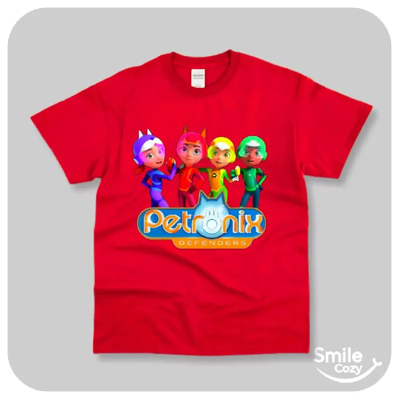 Kaos anak laki laki dan perempuan lengan pendek motif petronix gambar sablon populer pakaian t shirt baju katun premium usia 2 sampai 10 tahun fashion unisex kekinian viral terlaris 4