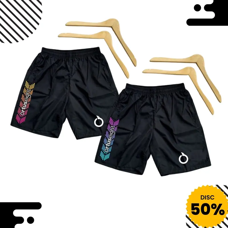 Paket Hemat 20 Ribu Dapat 2 Celana Olahraga Motif Sablon DTF Premium Cocok Buat Couple Pria Wanita Jogging Volly Basket Futsal Sport bola Pendek 0