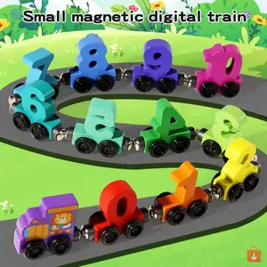 Mainan Puzzle Kereta Roda Digital Train Edukasi Toys Anak Magnetik