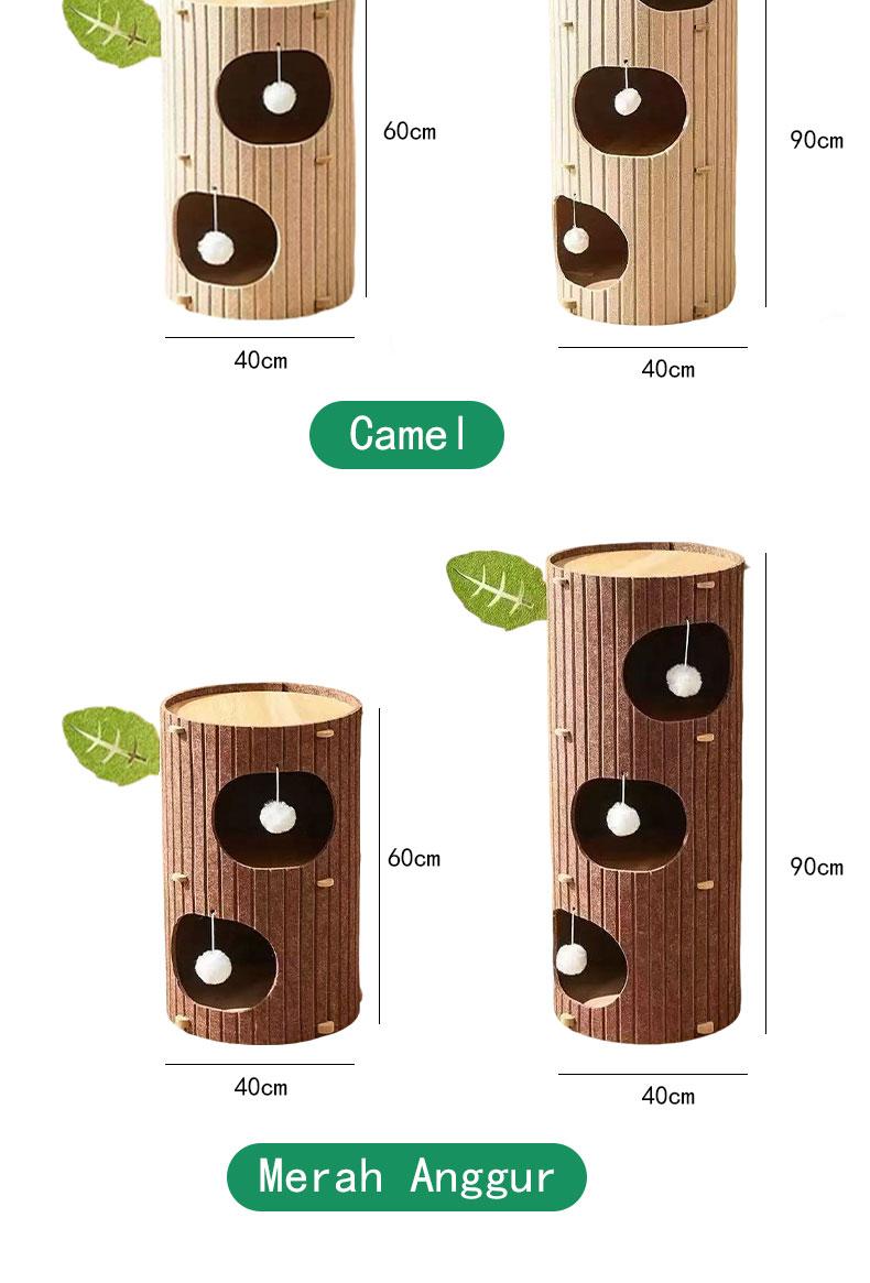 【SA FurBuddy】Kombinasi pohon kucing dan tempat tidur kucing (alas tidak termasuk), lubang pohon kucing berlapis-lapis, juga dapat digunakan sebagai tiang garukan, cocok untuk rumah tangga dengan banyak kucing.