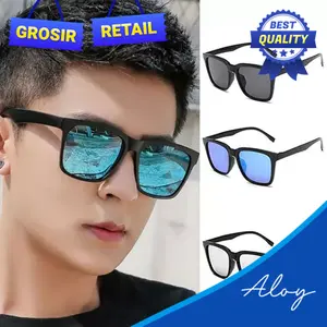 PL-MX015 Kacamata Hitam Pria Kotak Kacamata Pria Fashion Kacamata Sunglasses Anti UV Import Eyewear
