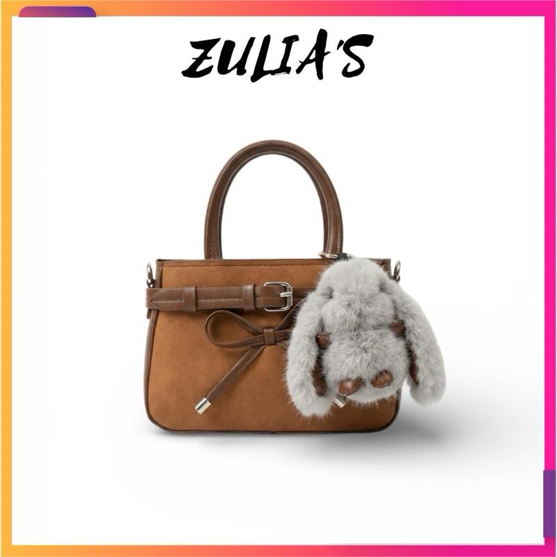    Deal Độc Quyền Linh Sate  Túi Xách Nữ Đeo Chéo Phối Nơ Xinh Đi Chơi Đi Caffe,Chất Da Lộn Sang Chảnh Tặng Charm 