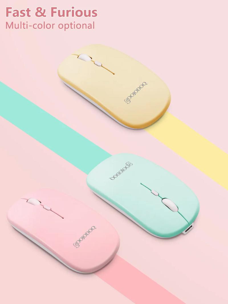 Product Introduction of Chuột không dây, Goojodoq, với Bluetooth 4.0, có thể sạc lại, dành cho máy tính, PC, iPad, chế độ kép, USB, 3 DPI có thể điều chỉnh 17
