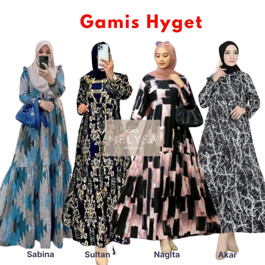 (BANYAK MOTIF) Gamis Dewasa Hyget Harian Panjang Dress Wanita Motif Sultan Polkadot Malika Salur Kotak Kayu Nagita Sabina Akar Serut Fit Nyaman Gamis Muslim daster Murah