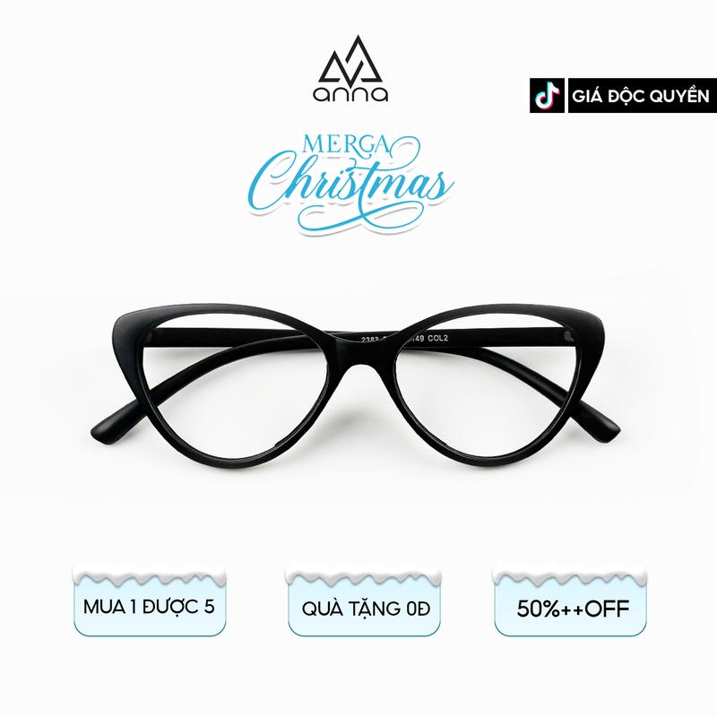   LIVE  Gọng Kính ANNA Unisex Dáng Mắt Mèo Cá Tính Chất Liệu Nhựa Dẻo 2383 