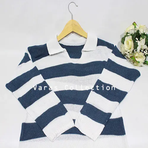 Varas Collection - Favor Sweater Rajut Wanita Murah Korean Style Collarneck - Fit, Baju Knitwear Motif Panjang Atasan Oversize Basic 5