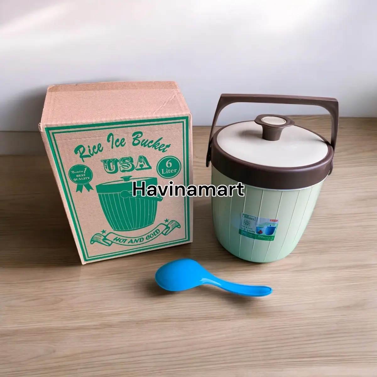 Termos Nasi dan Es USA Uk 6Liter Rice Bucket Ekonomi