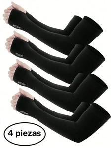 4 pares de mangas para el brazo con protección solar UV, compresión refrescante para trabajo al aire libre, ciclismo, pesca, vacaciones en la playa, guantes de invierno, cubre-mangas, protectores de brazo.
