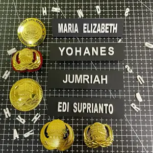Set Nametag Timbul 3D  Premium Lux dan Pin Korpri ASN Premium