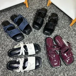 Sandal Wanita Platform Terbaru Sendal Wanita Selop Pita Tali Empuk Viral SIZE 37 - 43