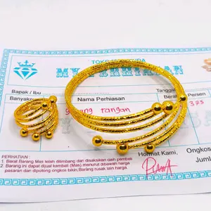 Gelang emas muda fre cincin 375k ada surat dari toko
