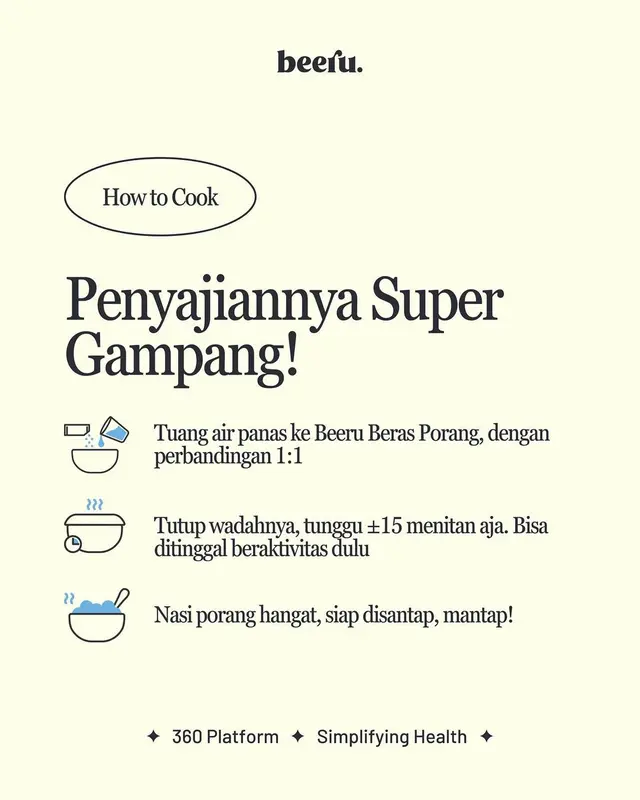 Beeru BERAS PORANG 7 Sachet (1 Saset isi 40gr) Low Kalori Rendah Gula Praktis Tinggal Seduh 1