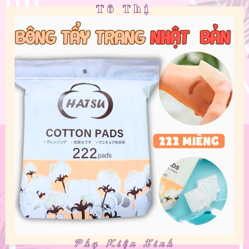  Bông tẩy trang Nhật Cotton Pad MẪU MỚI 222 miếng mềm mịn 3 lớp bông 