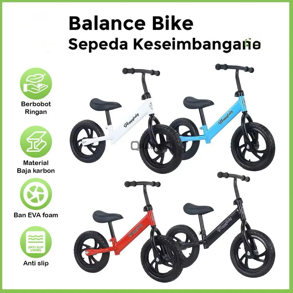 Sepeda Balance bike 2 whaals Rainbow sepeda anak tanpa pedal 2 roda push bike sepeda keseimbangan anak