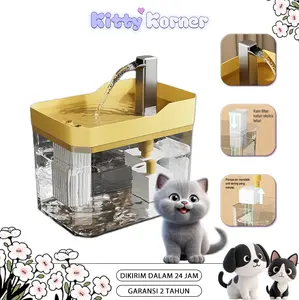 Tempat Minum Otomatis-Tempat Minum Kucing-Pet Water Feeder-Air Mancur Hewan-Keran Air Otomatis Kucing-Filter Air  Automatic