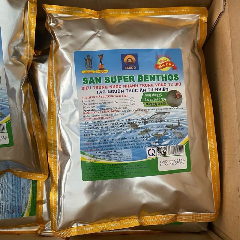 Gói Tạo Trứng Nước San Super Benthos 1kg cho 3000m3 nước tạo màu nước đẹp cho cá bột cá giống cá tra cá basa thuỷ sản