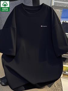 Camiseta Retro de Algodón 100% para Hombre - Manga Corta y Cuello Redondo con Estampado Minimalista en el Pecho, Tejido Transpirable Suave, Lavable a Máquina, Versátil Atuendo Casual (CB01), Ajuste Relajado, Diseño Trasero Liso, Ropa Cómoda