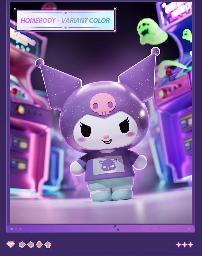 Blokees×Sanrio Blind Box Kuromi Ornamen Mini Action Figurine Mainan Plastik Lucu Kuromi Candy Series Figure Model BlindBox Dadoos Seri FUN 01